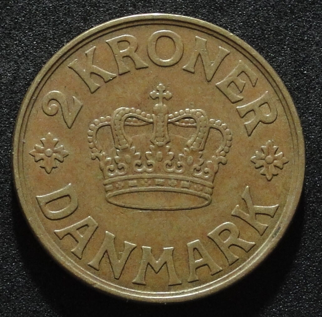 DENMARK  2  KRONE  1925  XF