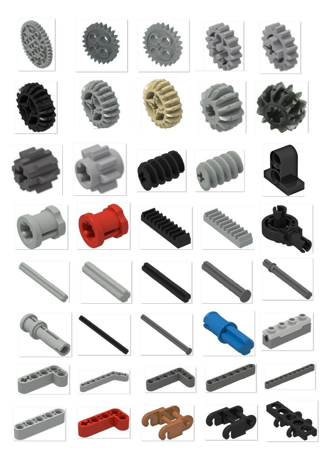 ☀️NEW! LEGO PICK YOUR LOT Technic Parts Pieces Beams Gears Pins Rods Axle NXT