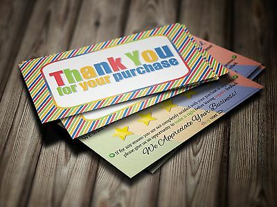 100 Ebay Seller Thank You Business Cards 5 Five Star Rating Colorful Fun New