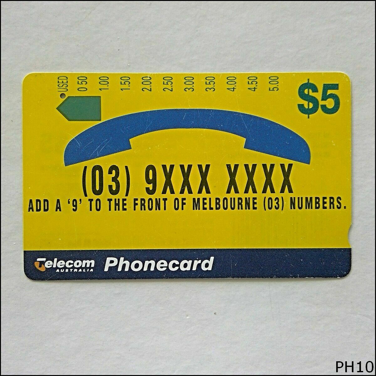 Telecom Telephone Number Changes Melbourne A952512 840 $5 Phonecard (PH10)