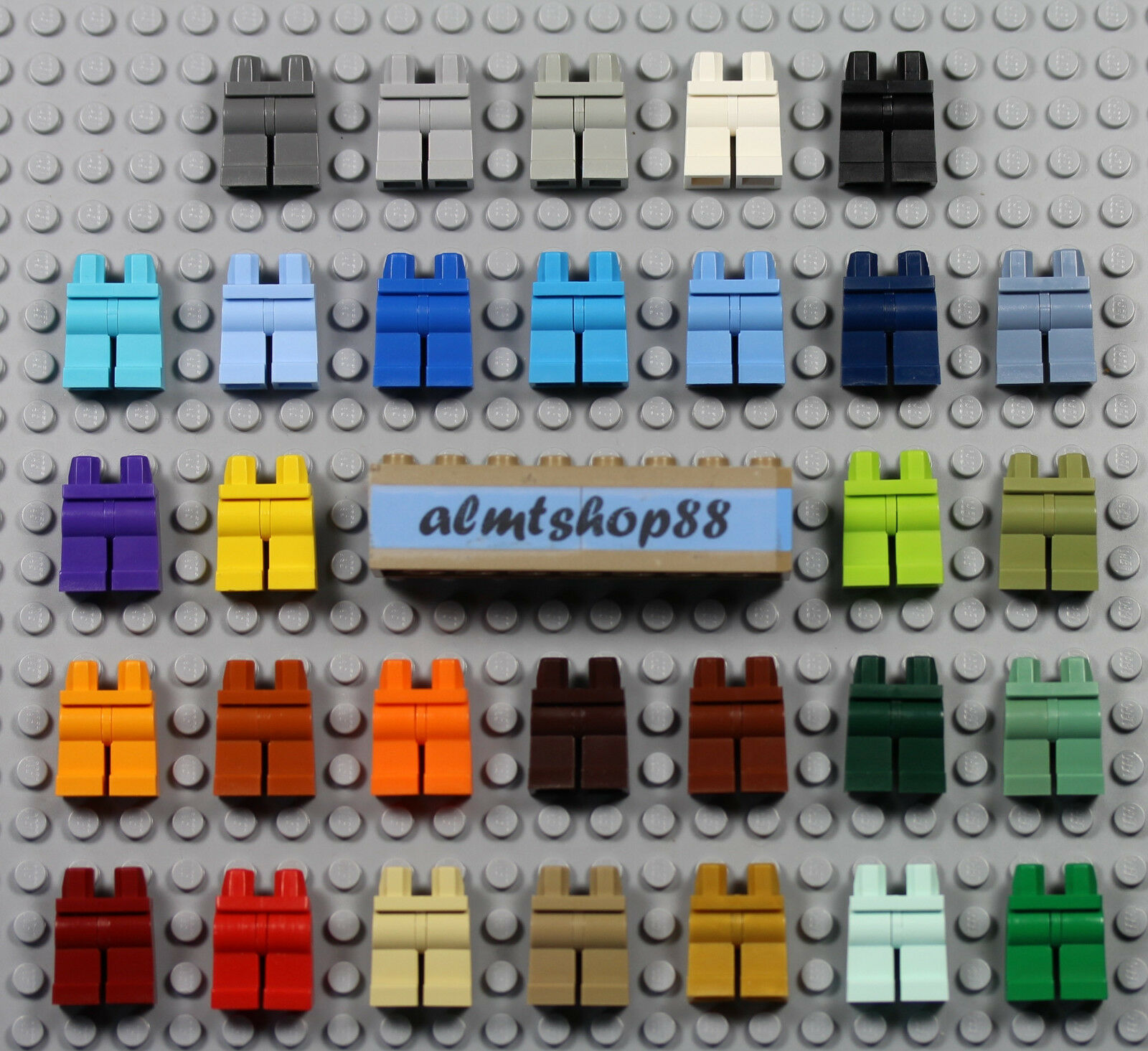 Lego - Minifigure Legs - Pick Your Colors - Plain Solid Pants Body Parts Hips