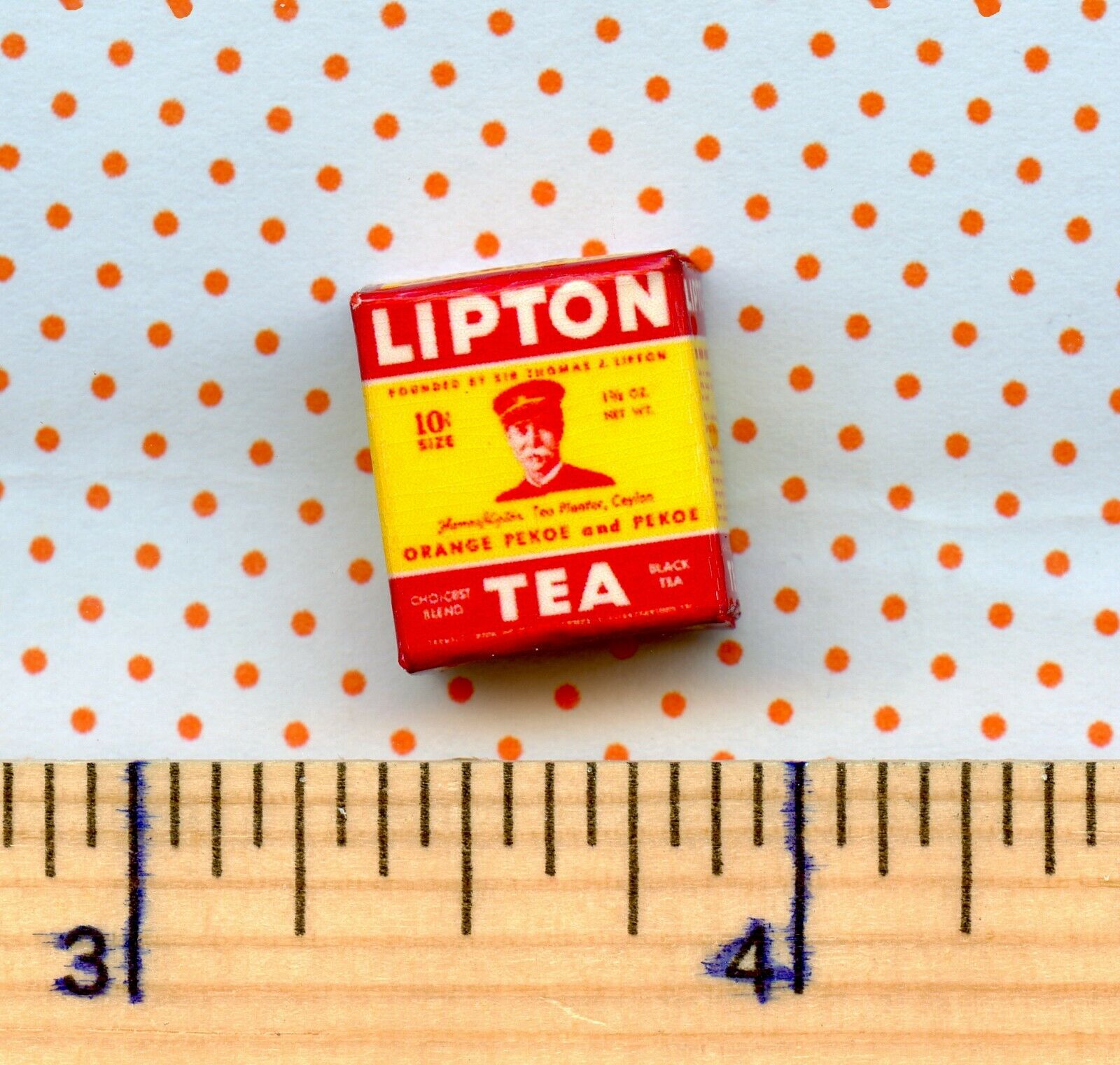 Dollhouse MINIATURE  Size  Vintage Lipton Tea Box