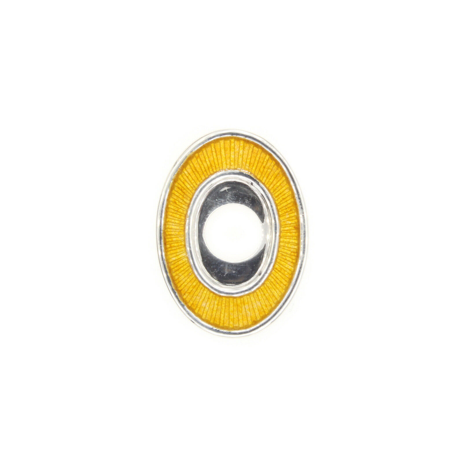 Ehinger Schwarz 1876 - Charlotte ACS Enamel Oval Disc in Amber 28mm
