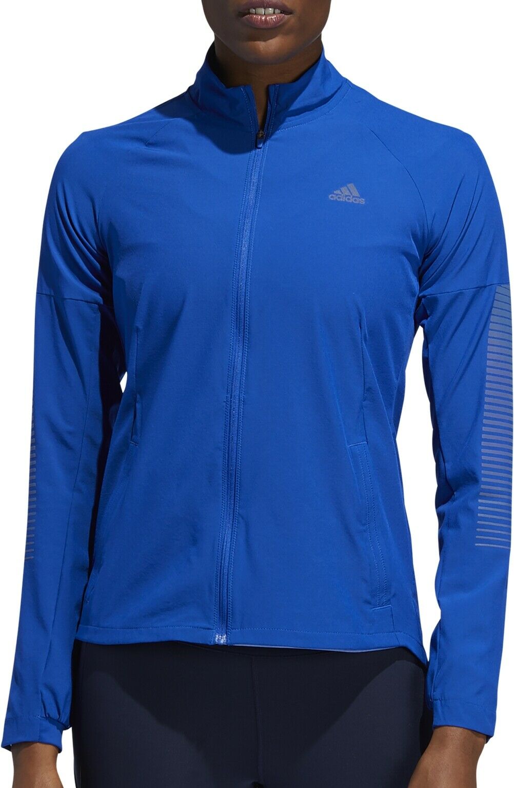 Adidas Rise Up N Run Womens Running Jacket - Blue