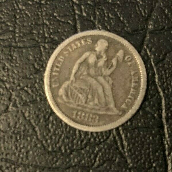 1883 United States Silver Dime Engraved Love Token Very Nice Please Read