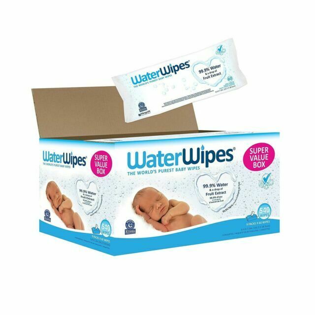 WaterWipes Baby Wipes, 99.9% Water, Unscented, Sensitive, 720 Wet Wipes