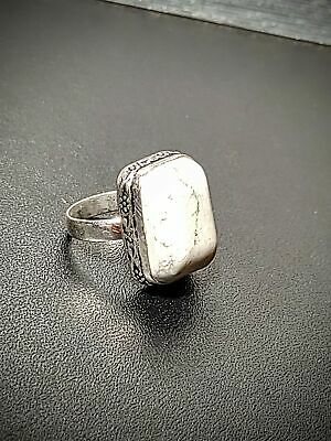 Howlite Gemstone Sterling Silver Ring