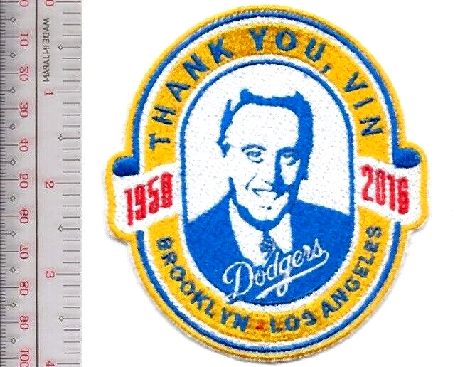 Beer Baseball Vin Scully Dodgers from 1950 to 2016 Appreciation Promo Patch