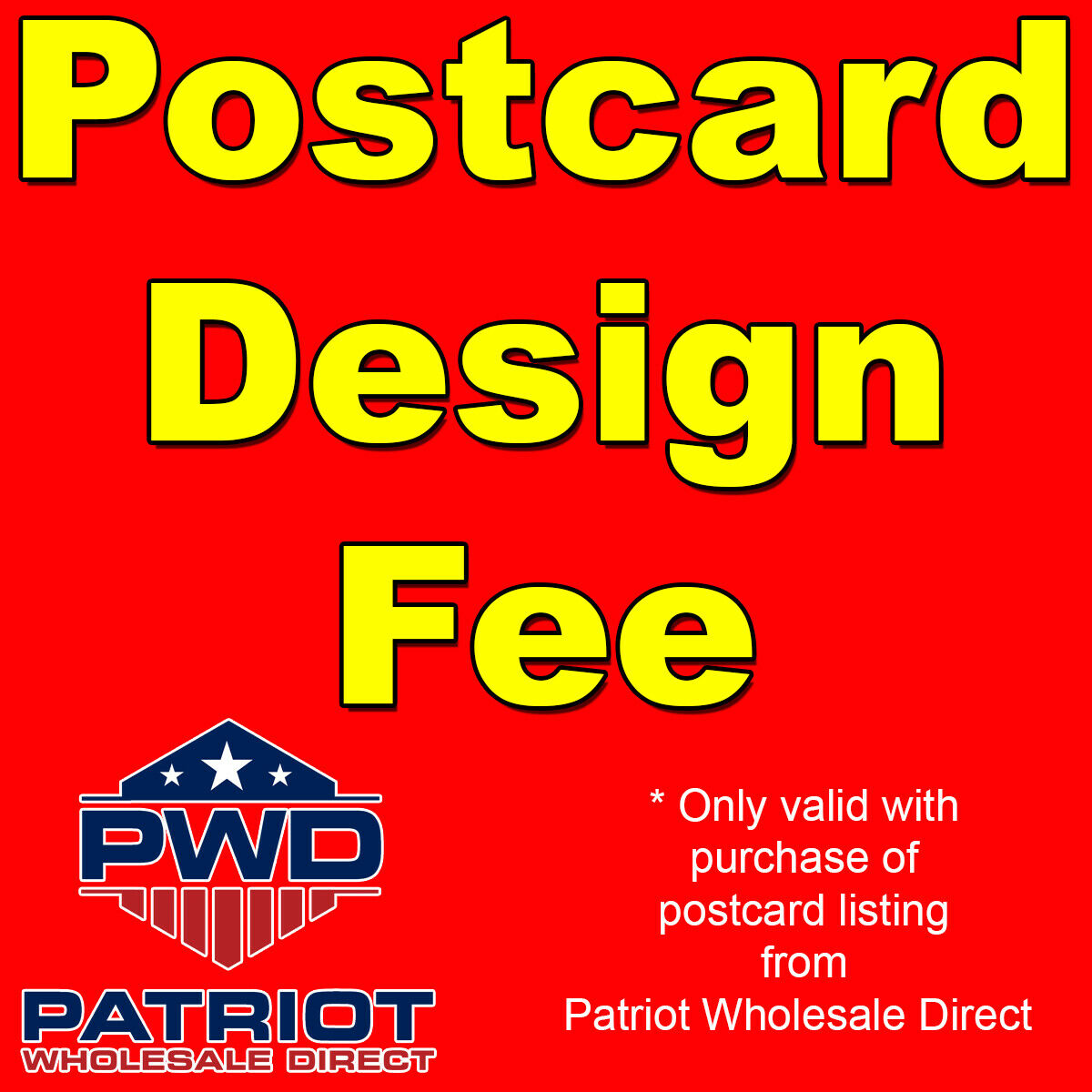 Postcard Design Fee - Only Valid with Postcard Listing Purchase