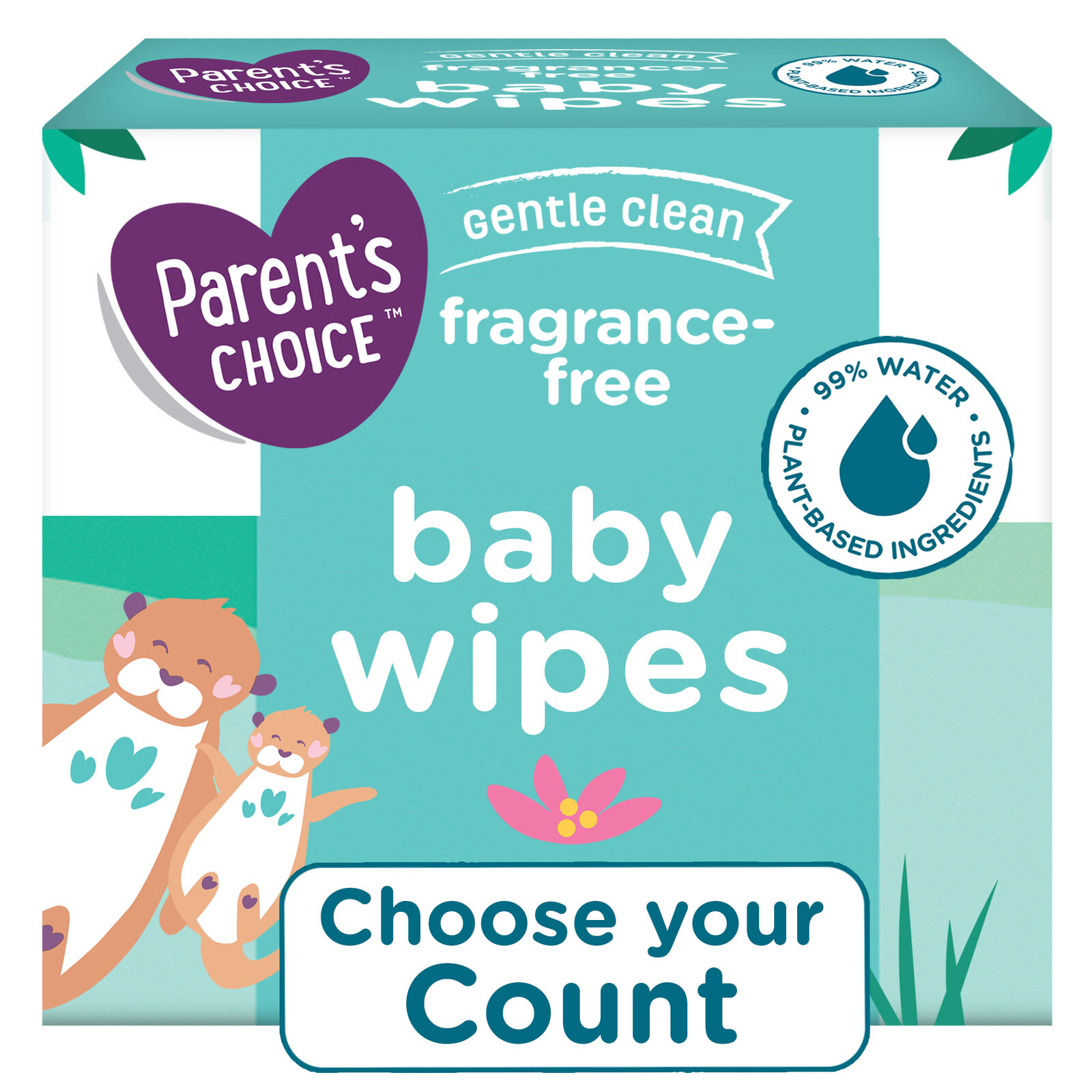 Parent's Choice Fragrance Free Baby Wipes 240, 500, 800, 1200 Count Packs, Soft