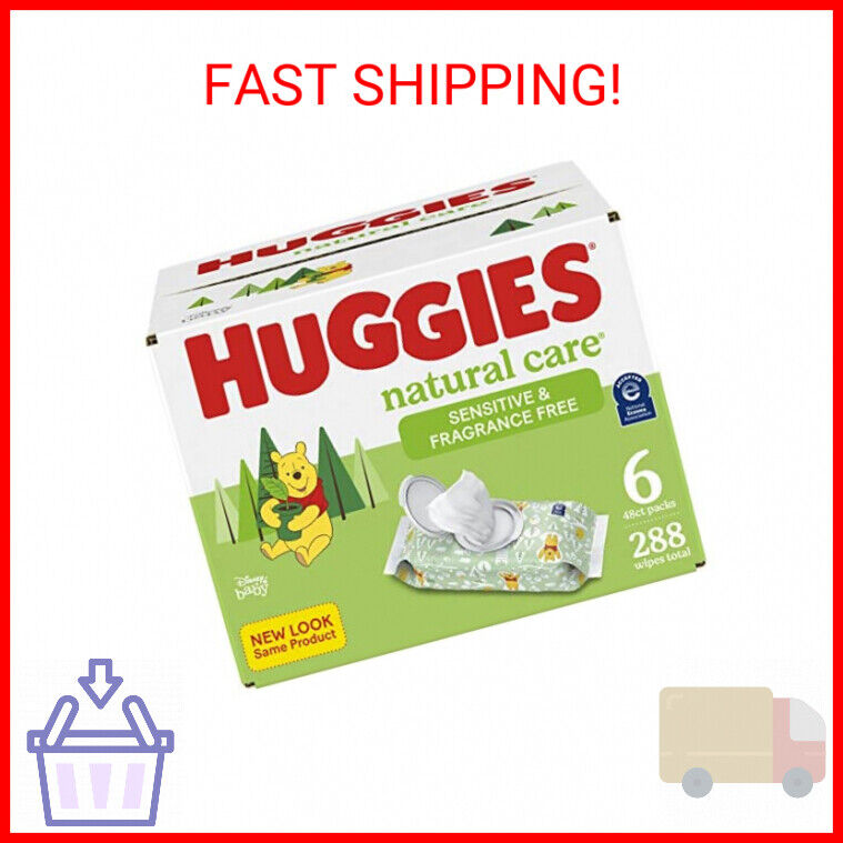 Sensitive Baby Wipes, Huggies Natural Care Baby Diaper Wipes, Unscented, Hypoall