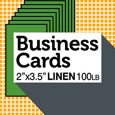 1000 Linen Paper CUSTOM BUSINESS CARDS Natural COLOR FREE Professional Design