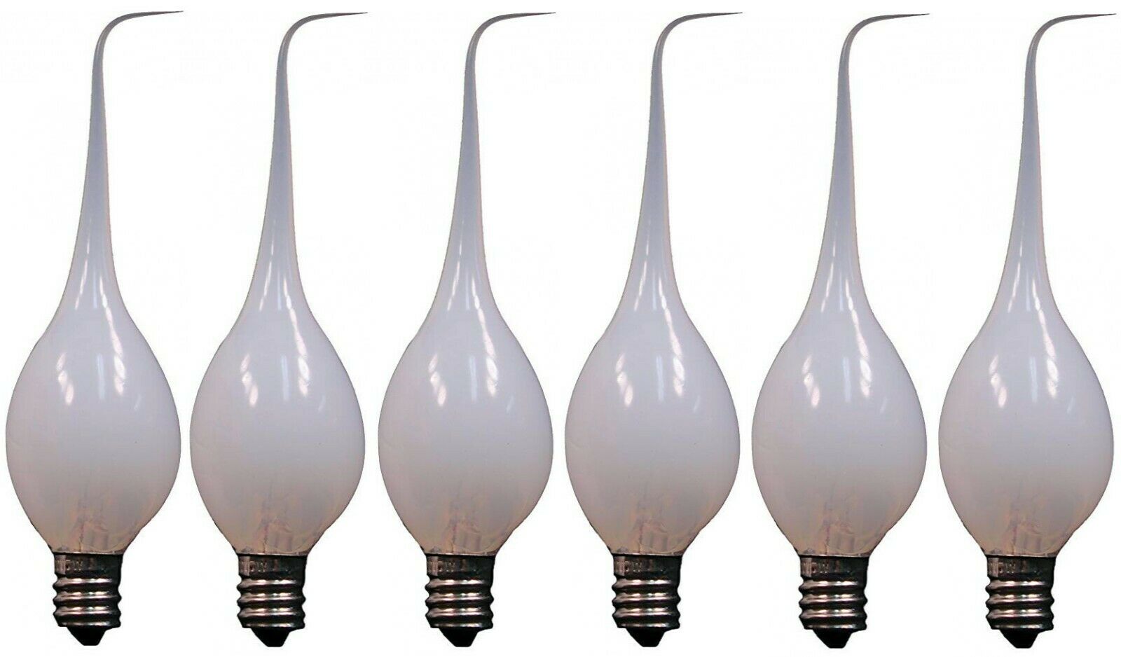 6-Pack, Silicone Dipped Candle Light Bulbs, 7 Watt, Longer Life Country Style