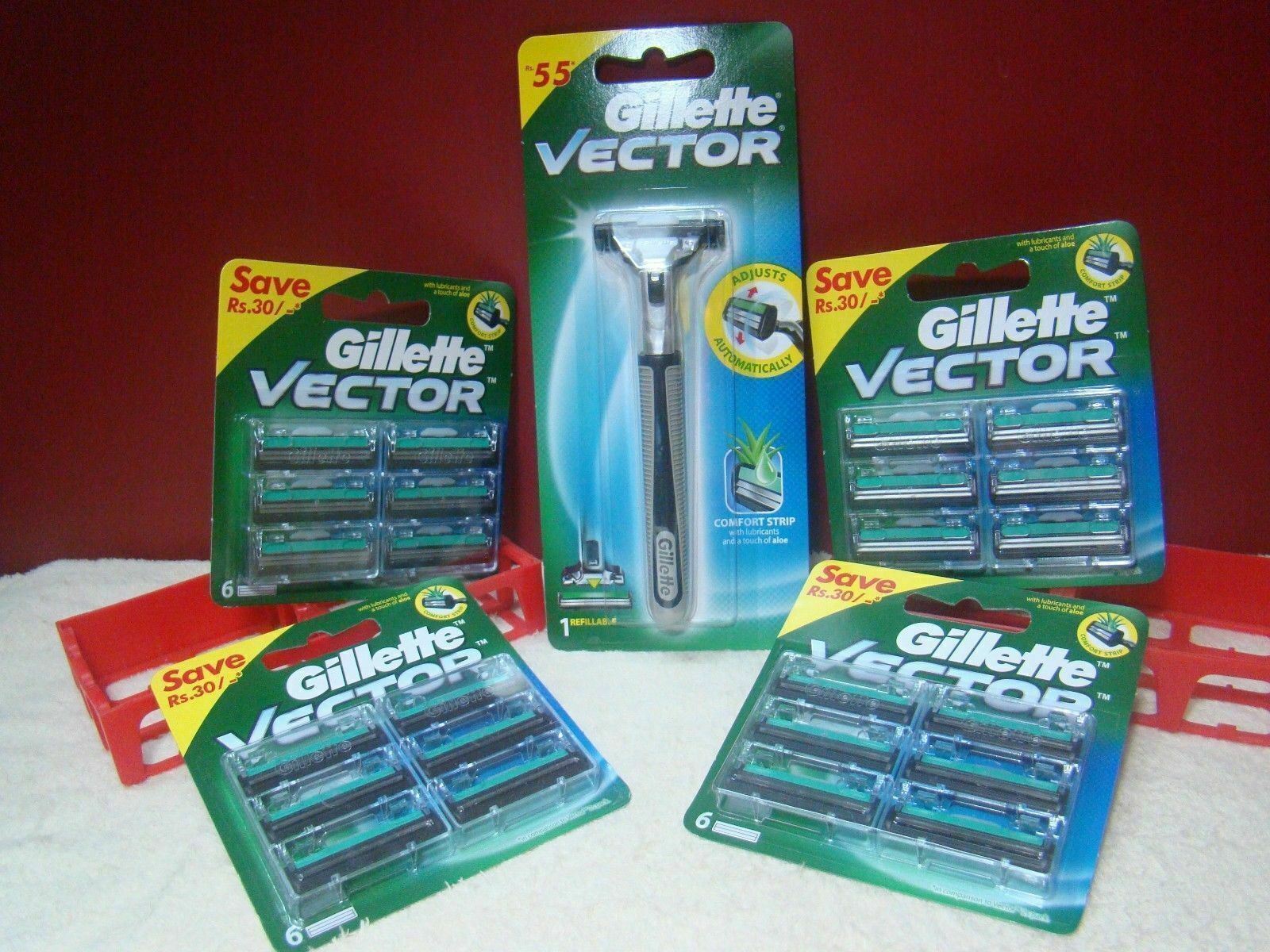 Gillette Vector Razor Blades | 1 Razor & 25 Blades