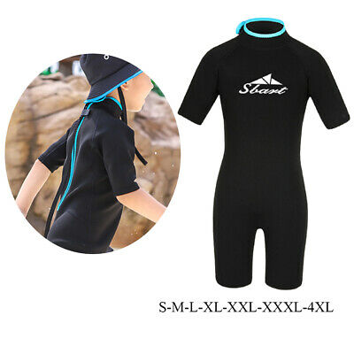Neoprene Diving Wetsuit Back Zip Wet Suit Short Sleeve Boys Girls Wetsuit
