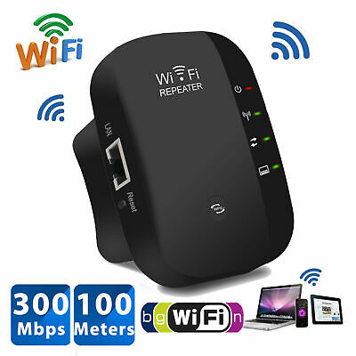 300mbps Wifi Repeater Wireless-n 802.11 Ap Router Extender Signal Booster Range