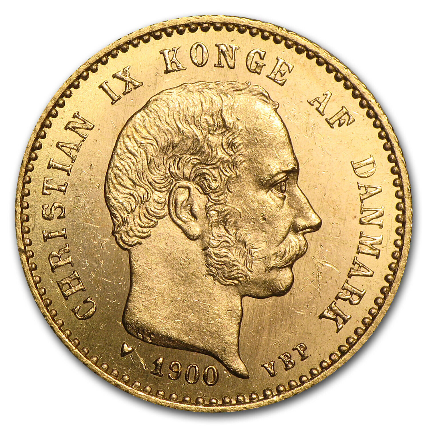 1900 Denmark Gold 10 Kroner Bu - Sku #35127