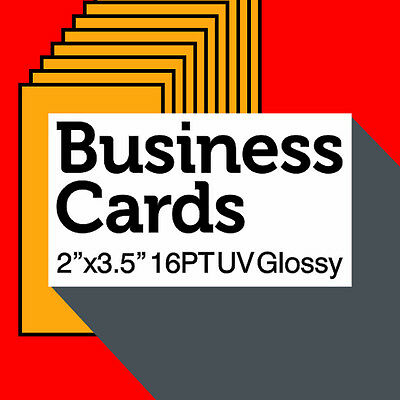 2500 COLOR FREE Professional Designer CUSTOM BUSINESS CARDS Thick 16PT Glossy UV