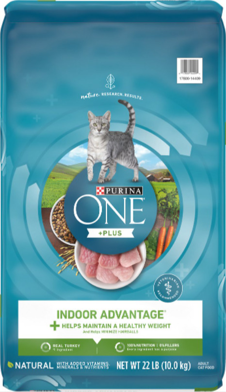 Purina ONE Indoor Advantage Adult Dry Cat Food 22 LB Bag - NEW
