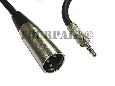 6ft Xlr 3-pin Male To 3.5mm 1/8" Stereo Plug Shielded Microphone Mic Cable Trs