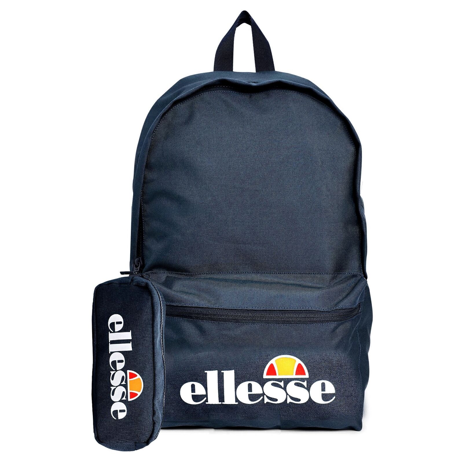Ellesse Heritage Rolby Backpack Pencil Case School College Sports Bag Navy Blue