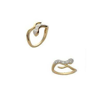 Ring Style Snake Gold Plated & Zirconium Any Size