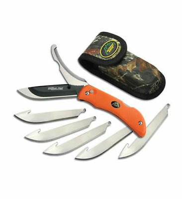 Outdoor Edge Innovative Double Blade Folder RAZOR-PRO Knife (Orange-6 Blades)