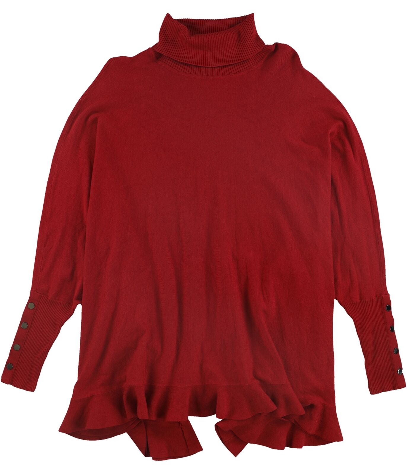 Alfani Womens Turtleneck Poncho Jacket, Red, Medium