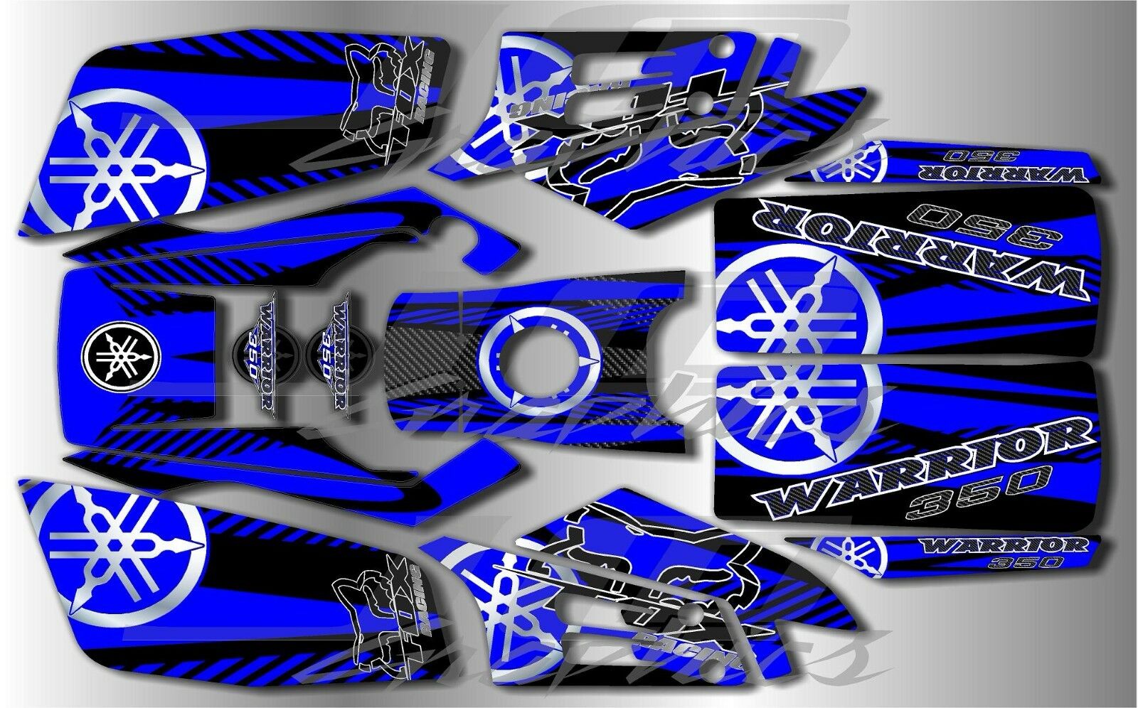 Yamaha Warrior Full Graphics Kit Decals Stickers ..thick And High Gloss