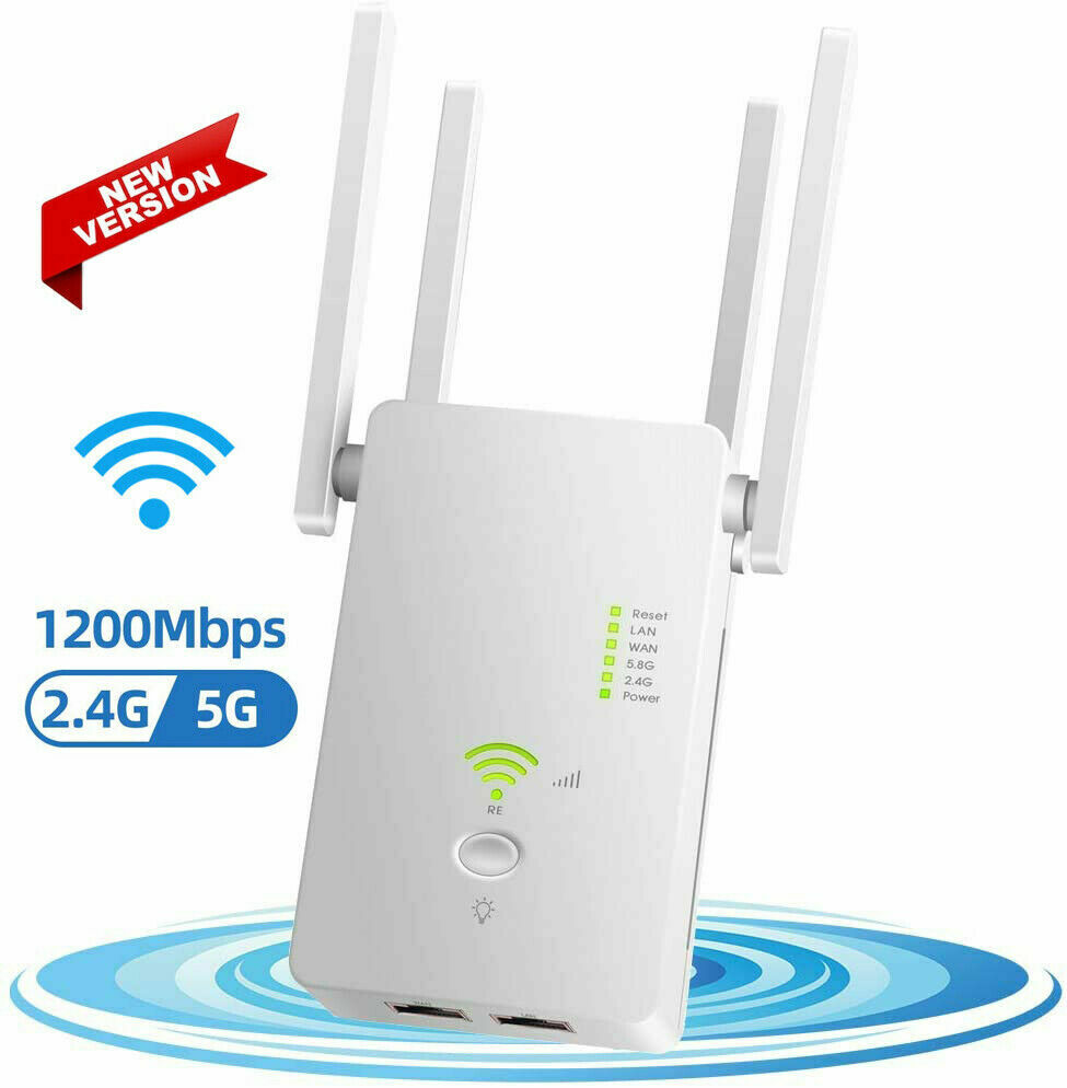 Wifi Repeater Range Extender Wireless Signal Amplifier Router Dual Band 1200mbps