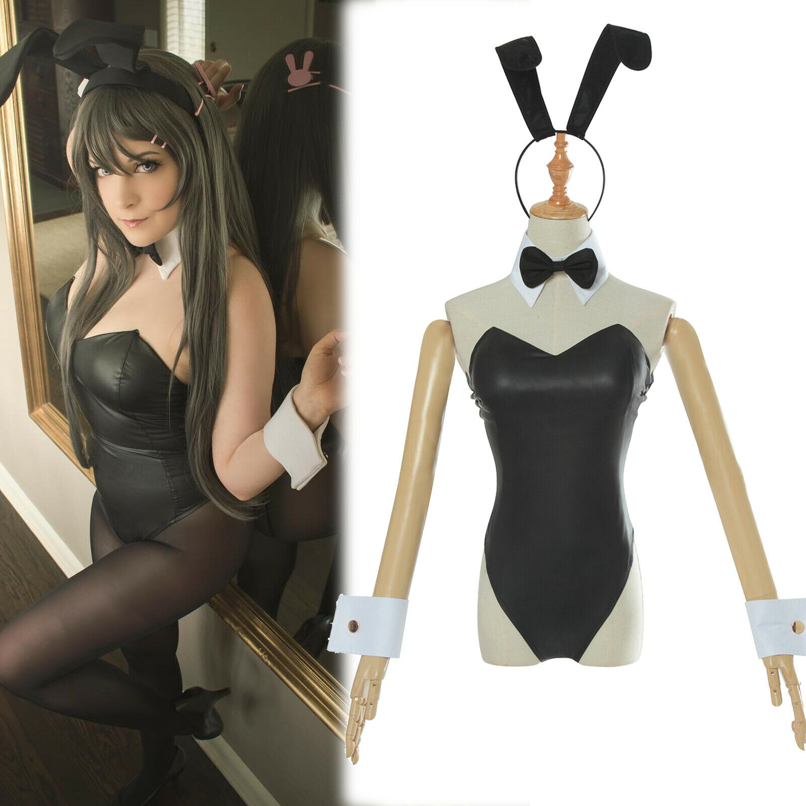Rascal Does Not Dream Of Bunny Girl Sakurajima Mai Sexy Bodysuit Cosplay Costume
