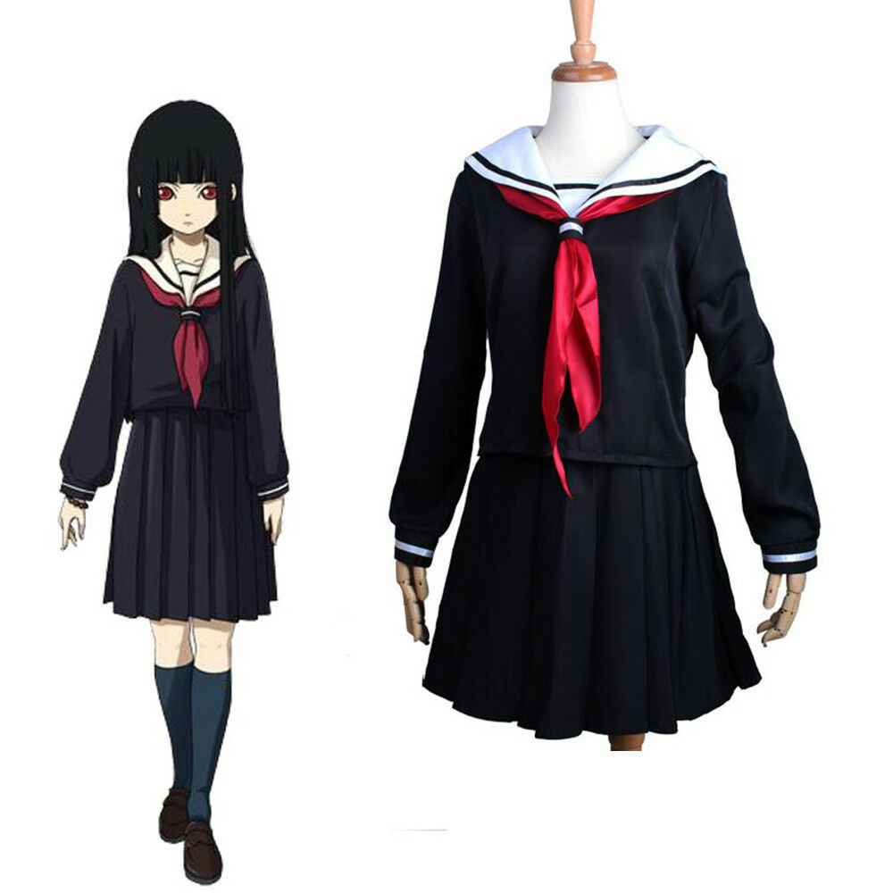 Enma Ai Hell Girl Cosplay Japanese School Student Uniform For Halloween Costume