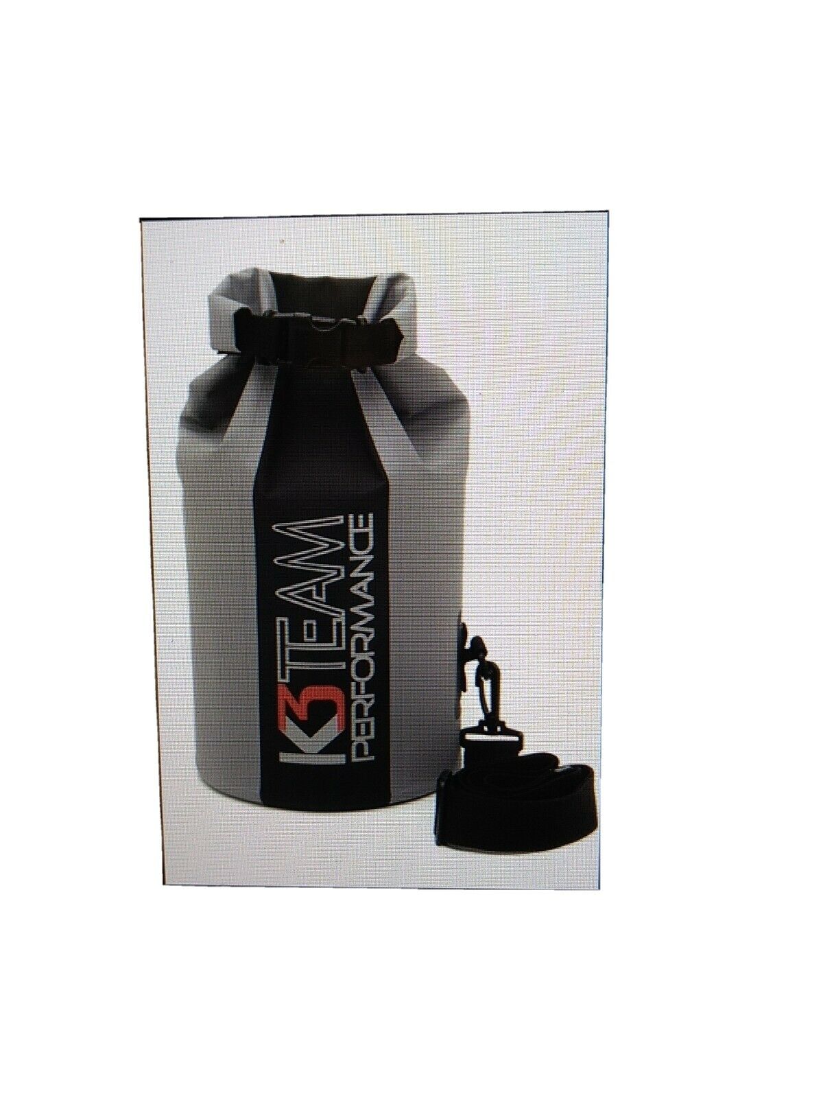 Team K3 Company Dry Bag - 40 Litre - 100% Waterproof - Black/gray