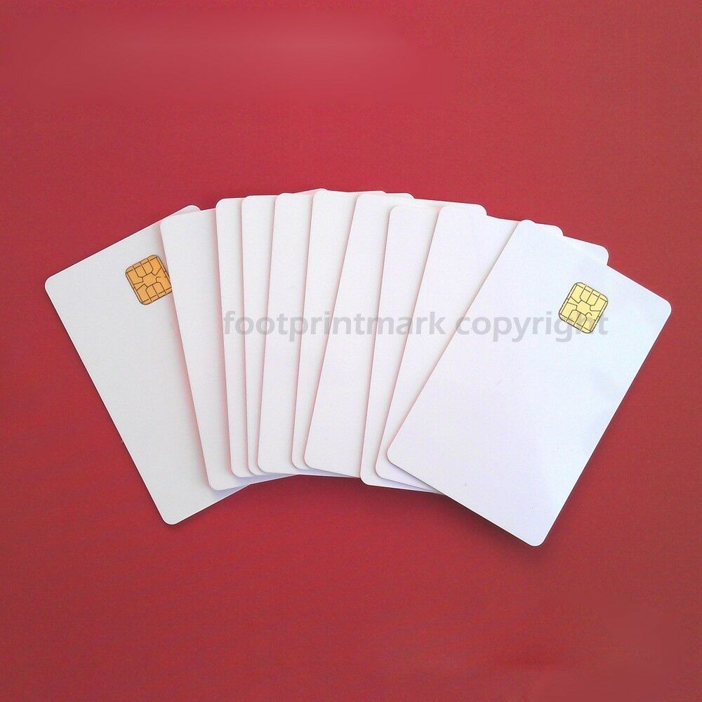 12 Pcs Contact Ic Card 4428 Chip Smart Card  Pvc  Blank White