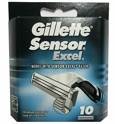 Gillette Sensor Excel Razor Blade Refills - 10 Cartridges