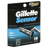 Gillette Sensor Razor Blade Refills For Men, 10 Cartridges