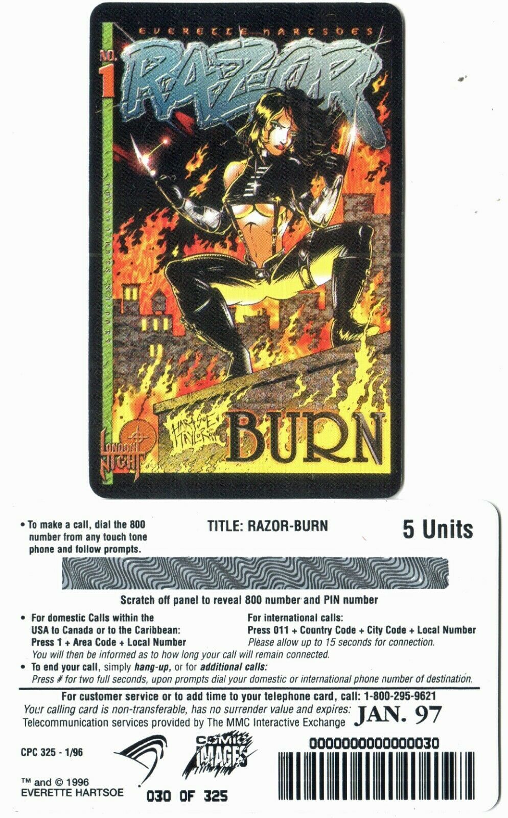 Razor - Burn - phone card