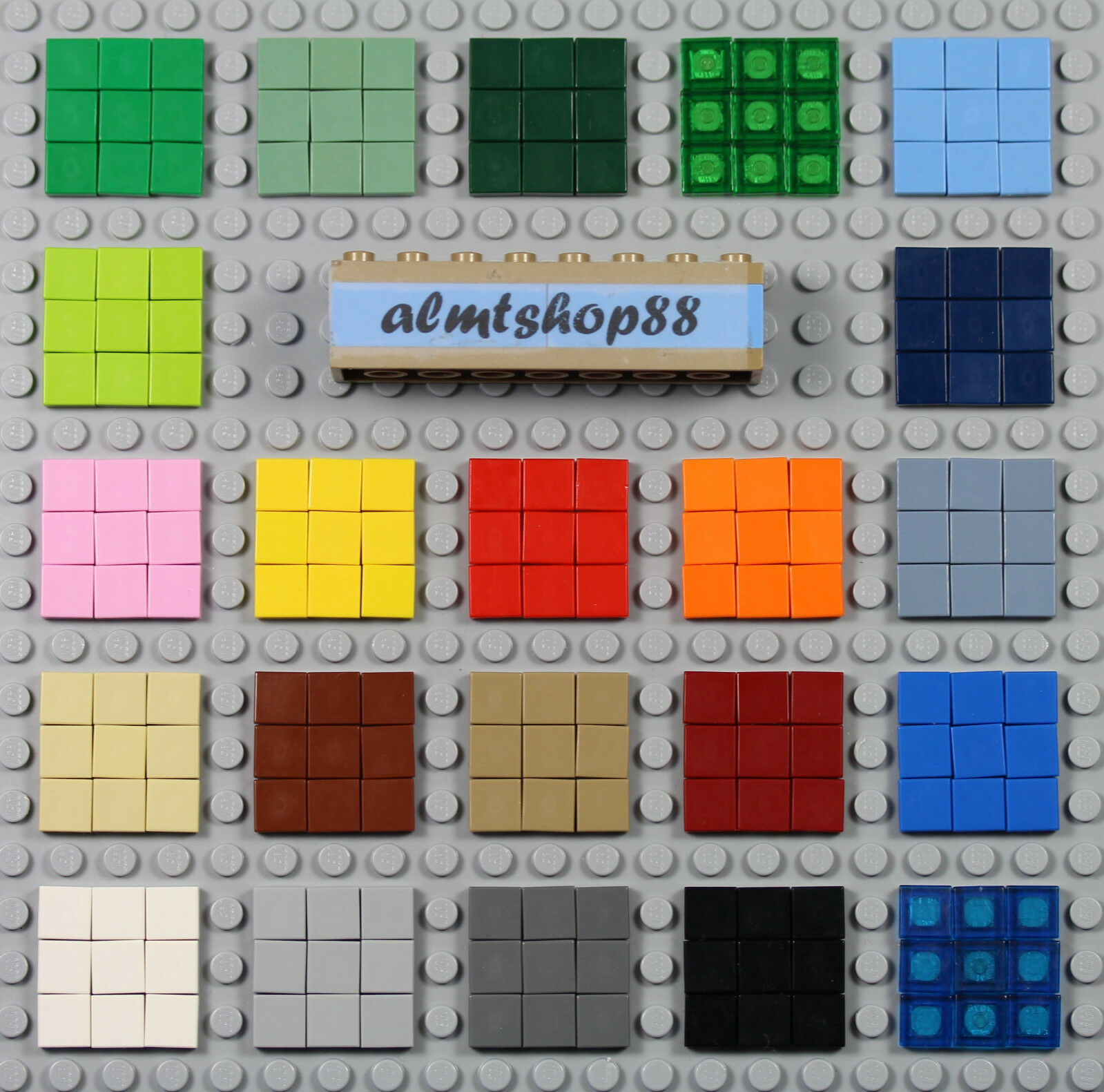 Lego - 1x1 Square Tiles - Pick Your Colors Smooth Finishing Flat Mosaic Bulk Lot