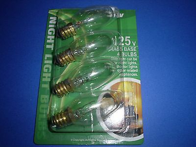 12 Pcs Night Light Bulb 110v - 125v 5w 5 Watt Brass Base