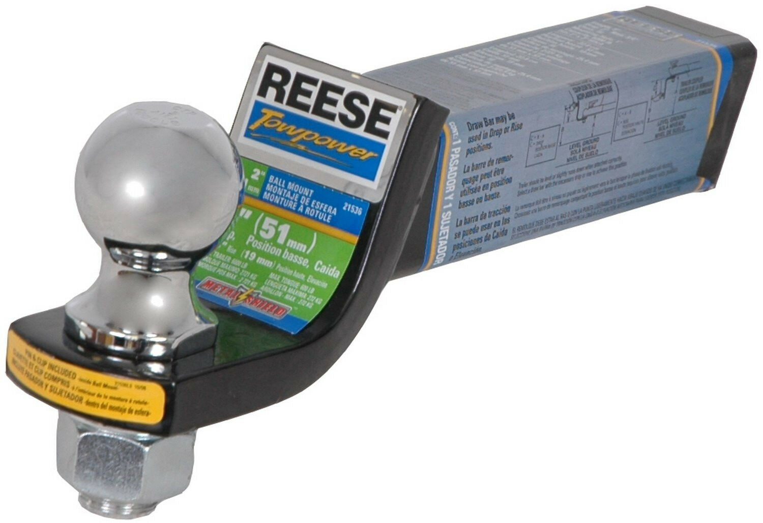 Reese Towpower 21536 Class Iii Towing Starter Kit 2" Ball, 2" Drop Or 3/4" Rise