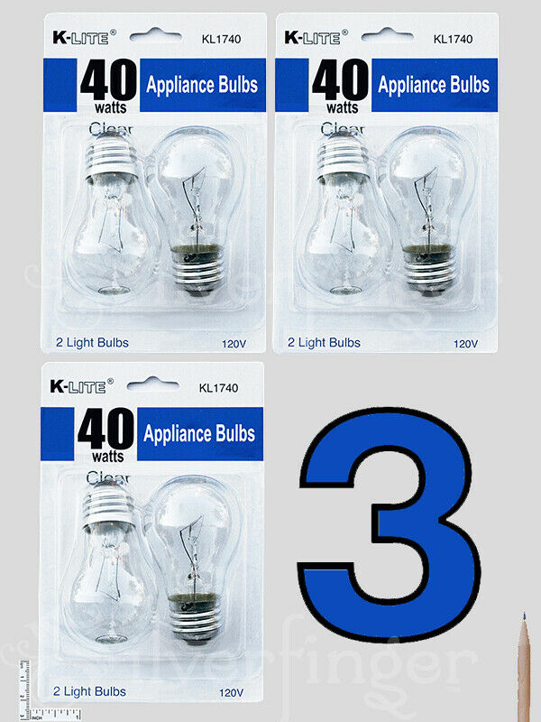 4—6 Pcs Appliance Light Bulbs Refrigerator Freezer Oven Microwave Fridge A15 40w