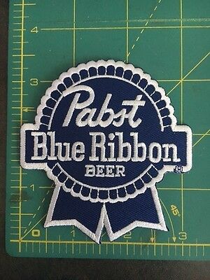 New Pabst Blue Ribbon Blue White Beer Brewery Jersey Jacket 3.5" Inch Patch