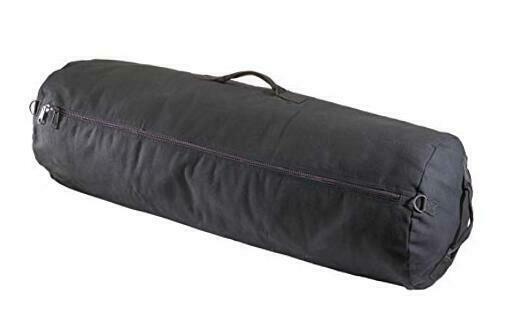 Zipper Canvas Duffle Duffel Roll Travel Sports Equipment Bag Giant Black