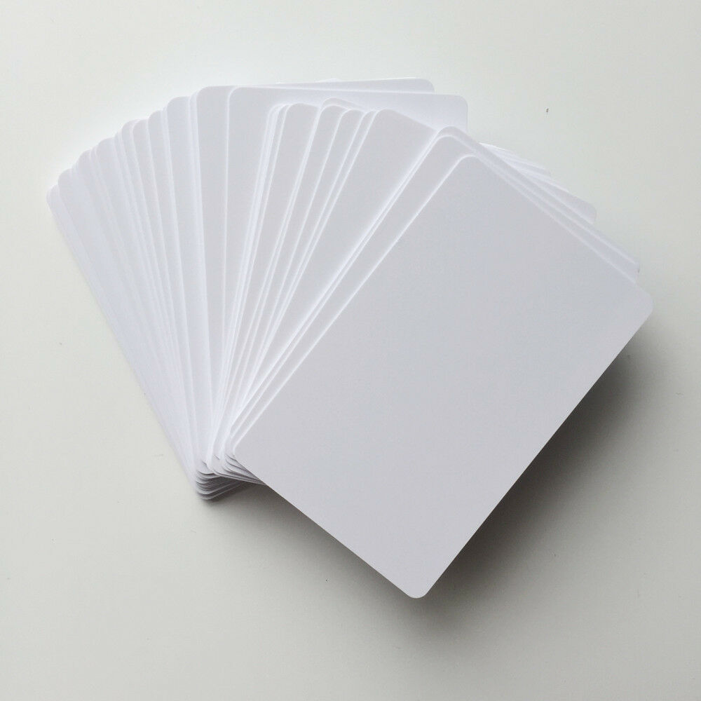 50pcs Blank White Pvc Inkjet Id Cards For Epson & Canon Double-sided Printable