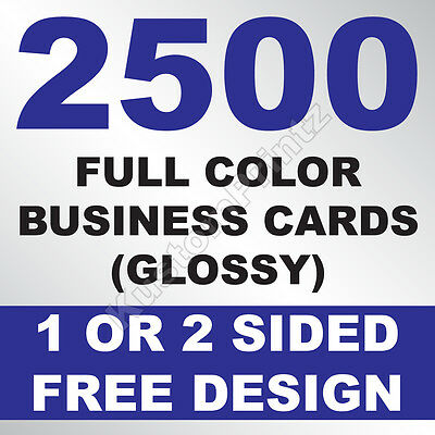 2500 CUSTOM FULL COLOR BUSINESS CARDS | 16PT | GLOSSY UV FINISH | FREE DESIGN