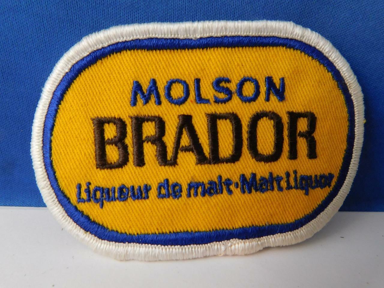 Molson Brador Canadian Malt Liquor Beer Vintage Patch Hat Vest Badge Brewery