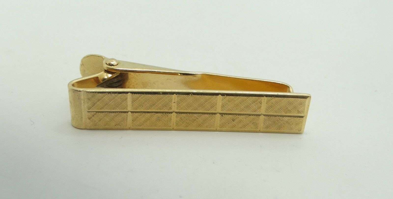 14k Yellow Gold Money Clip Textured Diamond Cut Rectangle Money Clip D6591