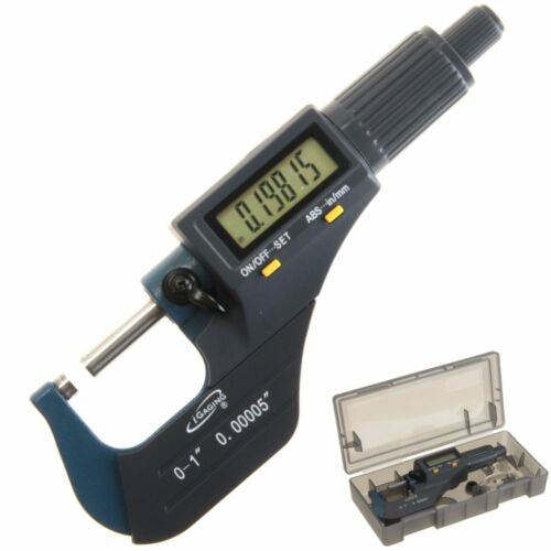 Igaging Digital Electronic Micrometer Outside 0-1"/0.00005" X-large Lcd Carbide