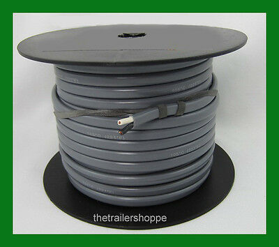 Trailer Light Cable Wiring Harness 14 Gauge 2 Wire Jacketed Gray 100' Roll