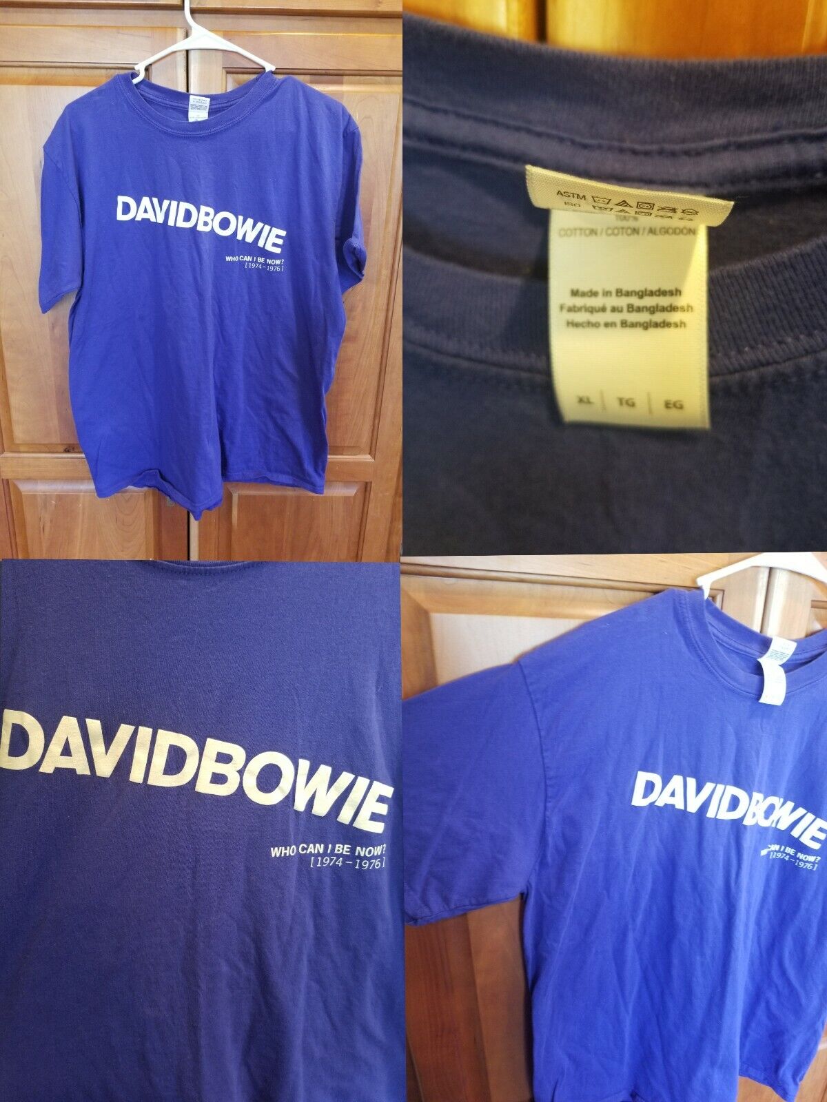 Rare David Bowie Who Can I Be Now Box Set Promo T Shirt Xl Ziggy Art Glam Rock